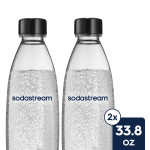 Sodastream Slim Sparkling Water Bottle Twin Pack Black 33.8 oz
