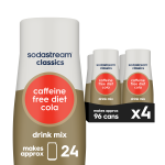 Sodastream Classics Caffeine Free Diet Cola Drink Mix 4 Pack 440ml