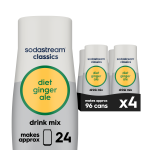Sodastream Classics Diet Ginger Ale Drink Mix  4 Pack 440ml