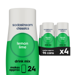 Sodastream Classics Lemon & Lime Drink Mix 4 Pack 440ml