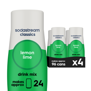 Sodastream Classics Lemon & Lime Drink Mix 4 Pack 440ml