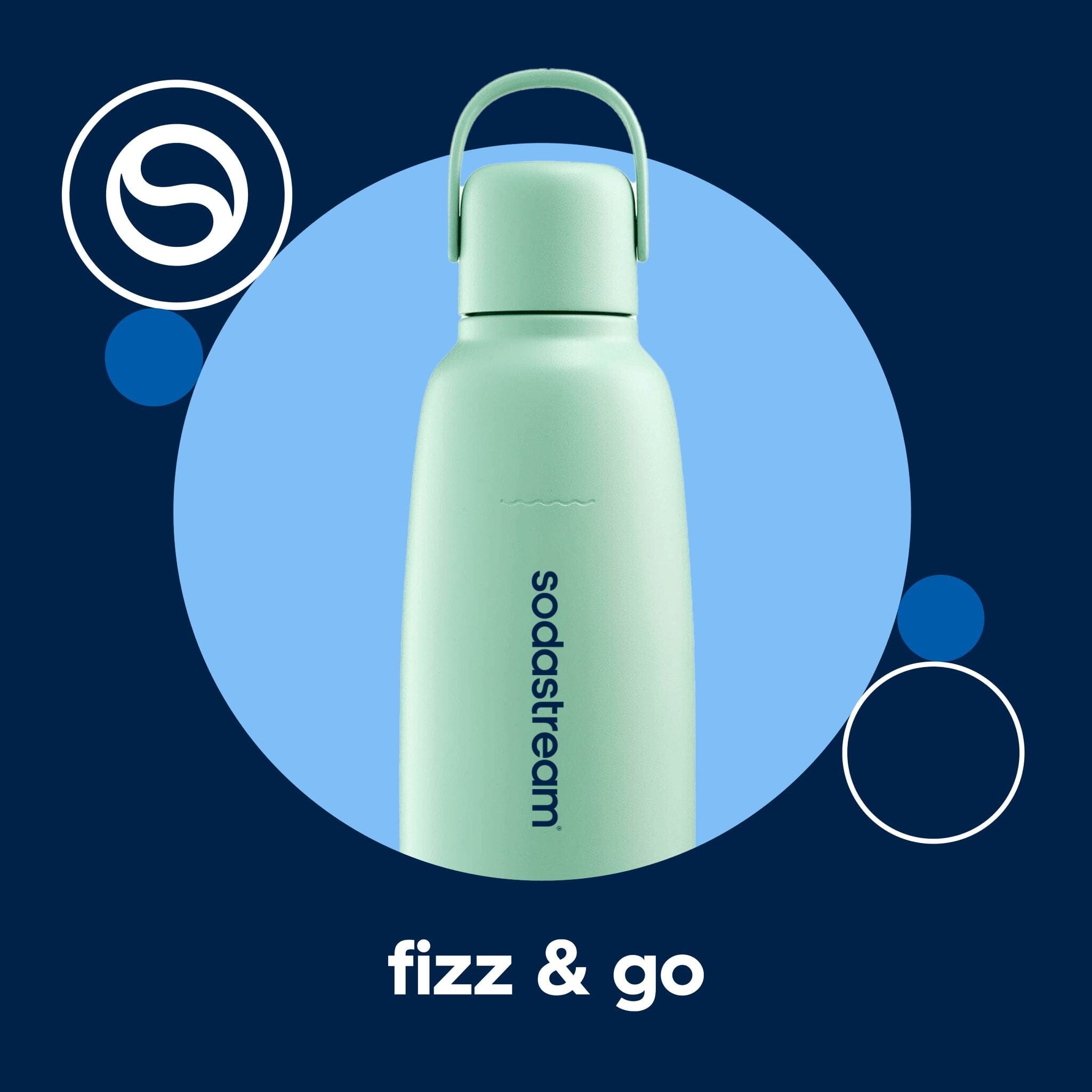 Sodastream Fizz & Go? Insulated Stainless Steel Bottle Mint 30.4 oz - 图片 4