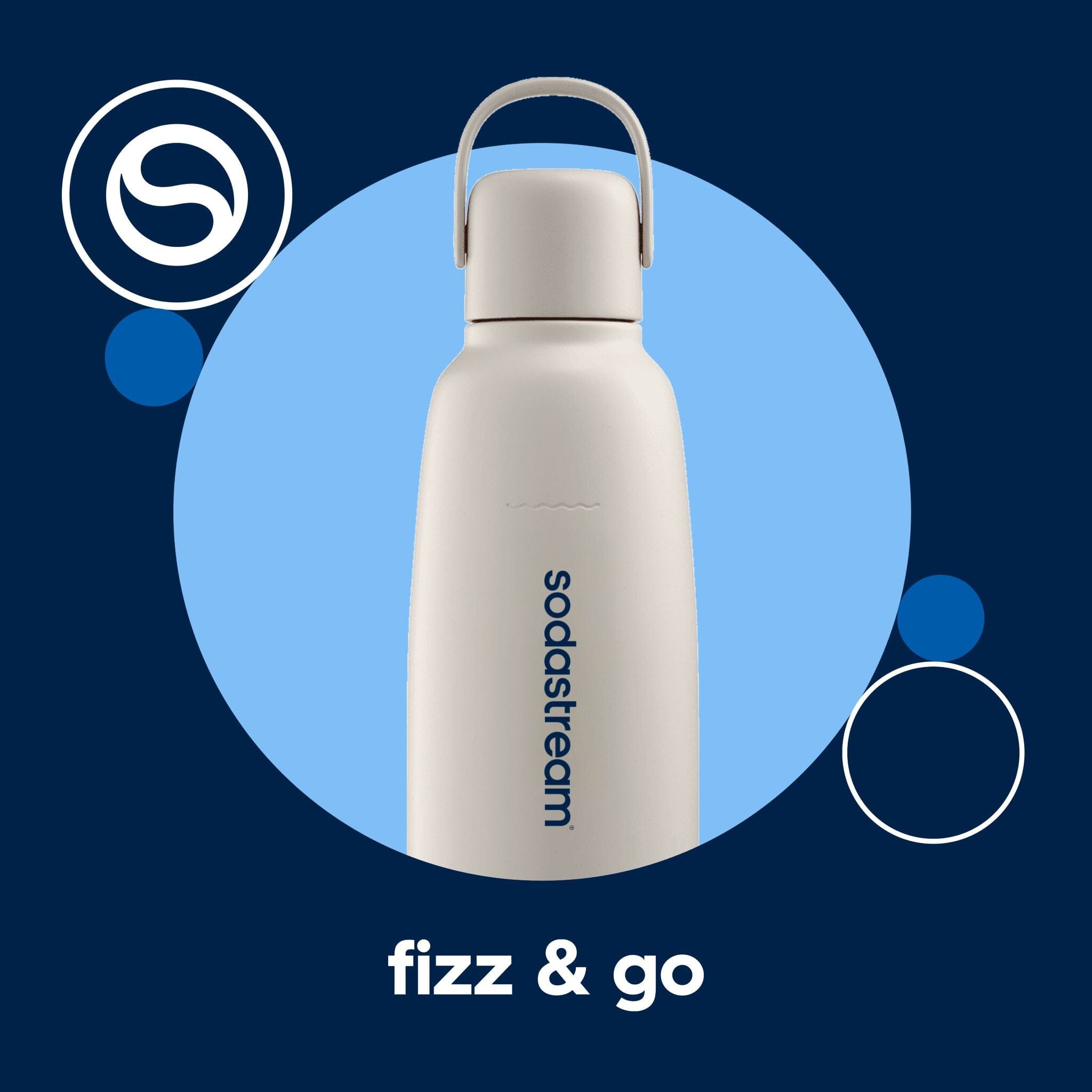 Sodastream Fizz & Go? Insulated Stainless Steel Bottle Sand 30.4 oz - 图片 6