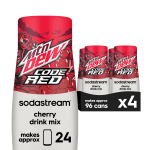 Sodastream MTN DEW? Code Red Cherry Drink Mix 4 Pack 440ml