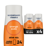 Sodastream Classics Orange Soda Drink Mix 4 Pack 440ml
