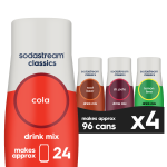 Sodastream Classics Original Variety Drink Mix 4 Pack 440ml