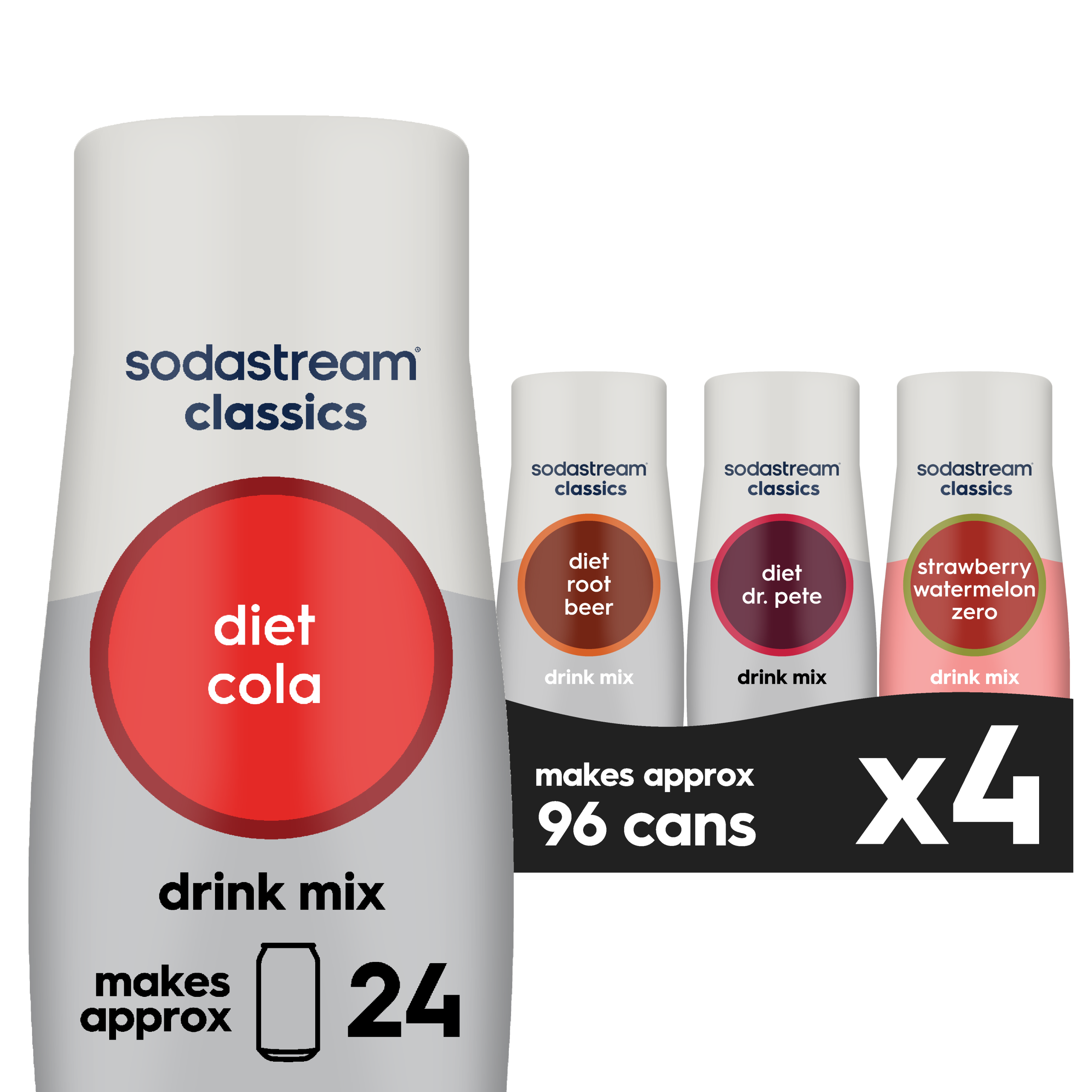 Sodastream Classics Diet Variety Drink Mix 4 Pack 440ml