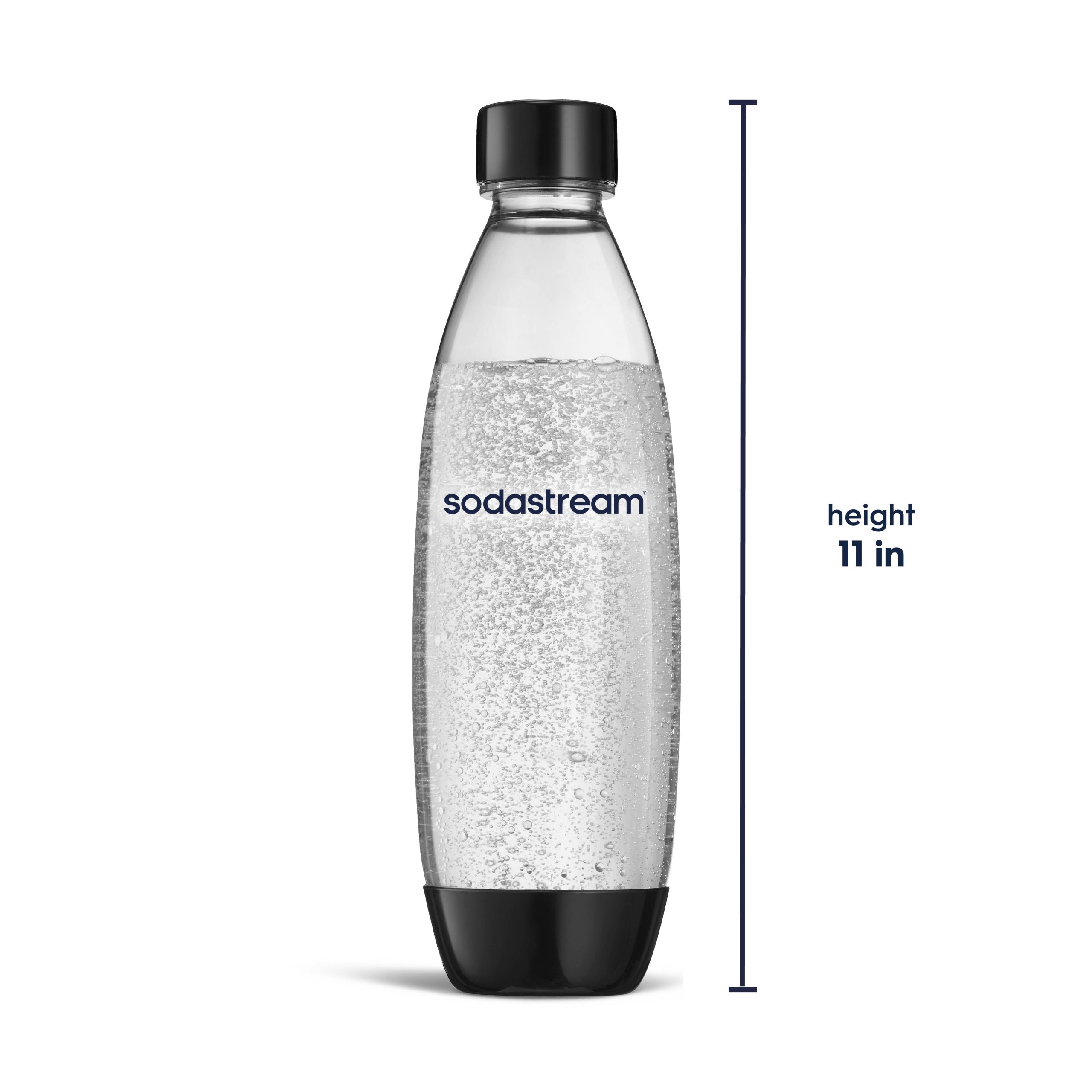 Sodastream Slim Sparkling Water Bottle Twin Pack Black 33.8 oz - 图片 2