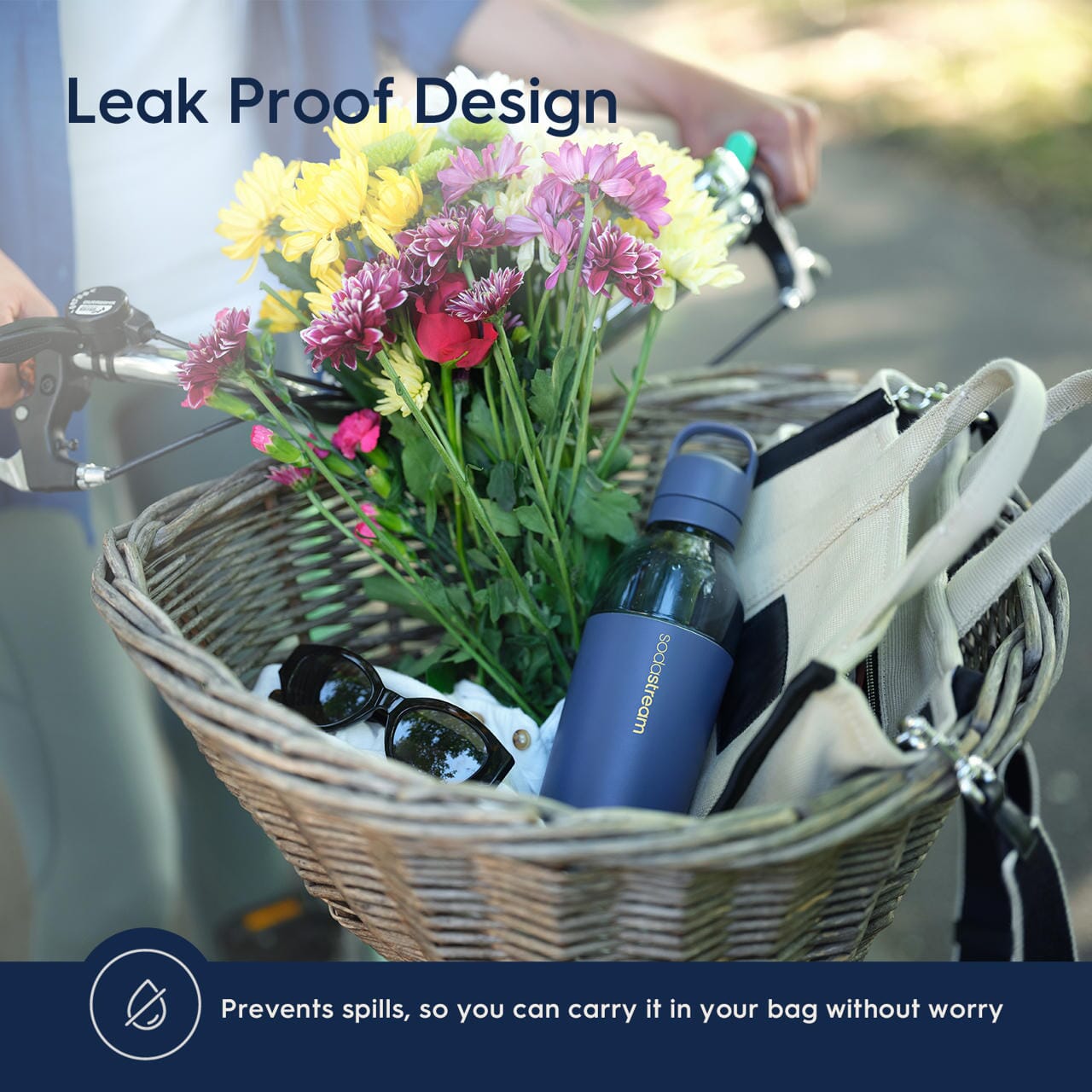 Sodastream Fizz & Go? Easy Mix Insulated Stainless Steel Bottle Storm Blue 23.7 oz - 图片 3